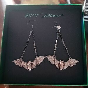 Betsey johnson bat earrings